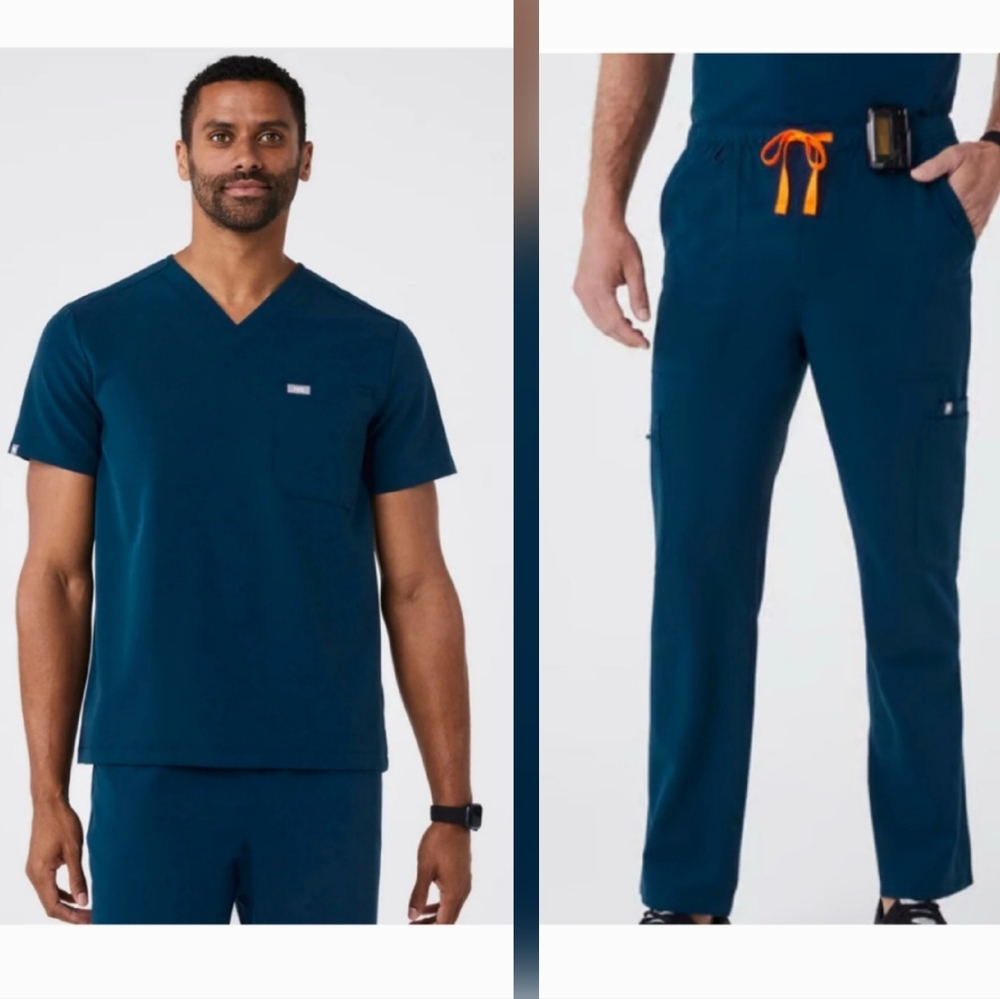 Figs Set Deep Reef Cairo Scrub Pants XS/T & Leon Top S